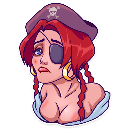 Rica the Pirate emoji ☹