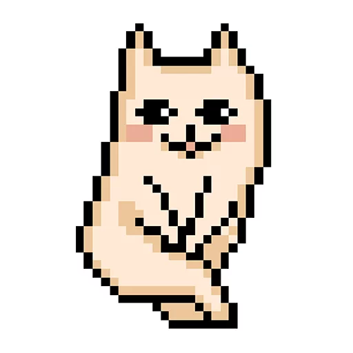 Стикер Telegram «Pixel cat» ☺️