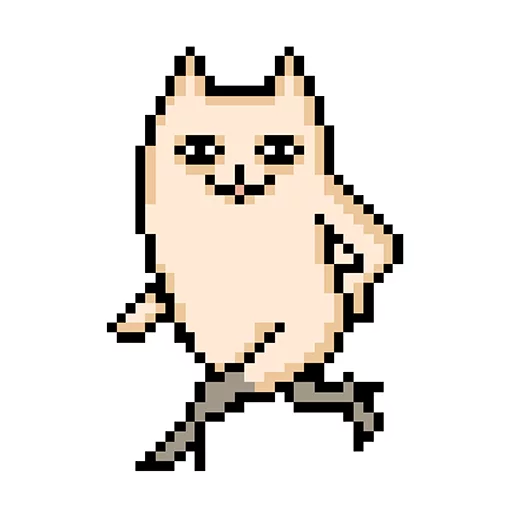 Pixel cat sticker 