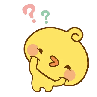 Playful Piyomaru emoji ❓