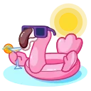 Pool Flamingo emoji 😎