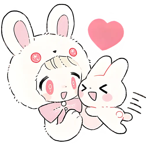 Принцесса и кролик emoji 🤗