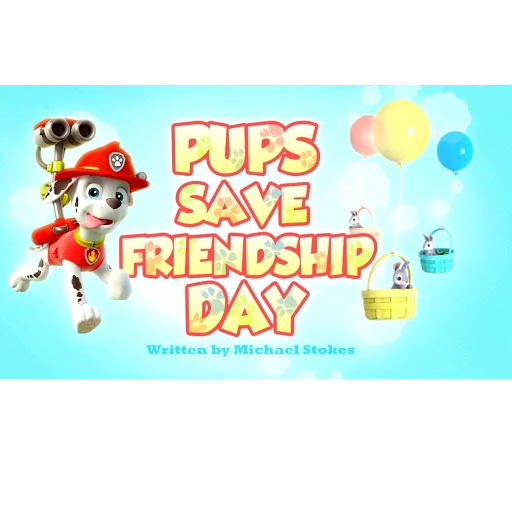 Stiker Telegram Pups save friendship day