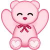розовый мишка emoji 🎀