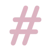 Розовый шрифт emoji #️⃣
