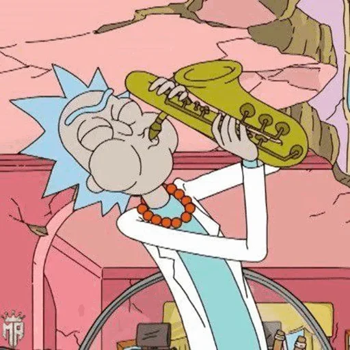 Rick and Morty stiker 🎷