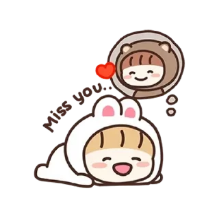 Rabbit Love 3 emoji ❤️