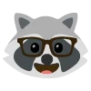 raccoons emoji 🤓
