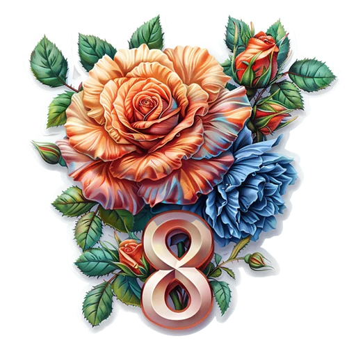 Розы 8 Марта emoji 🌹