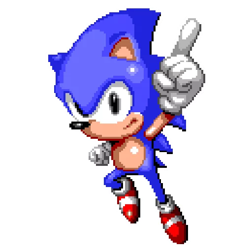 Sonic 3 and Knuckles Sonic emoji 👆