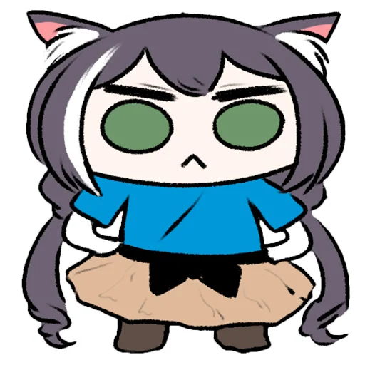 Telegram Sticker «Sad Kyaru-chan» ⛏