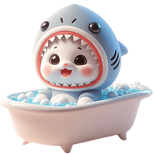 Пушистые акулы 3 emoji 🛁