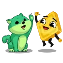 Telegram emojis Green Shiba