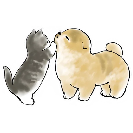 Шиба и Нян котик emoji 😉
