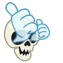 Telegram emojis Skull Stickers