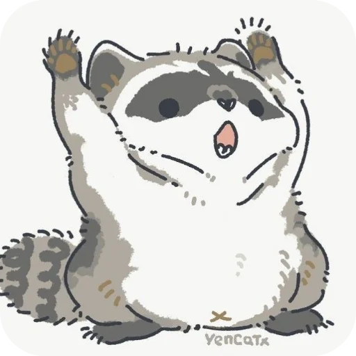 Telegram stickers raccoons