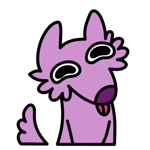 Telegram stickers Глупый Фиолетовый Волк