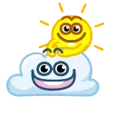 Sun and Cloud stiker 💨
