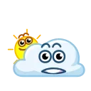 Telegram emojis Солнышко и Облачко