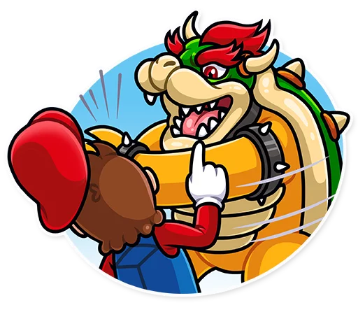 Telegram Sticker «It's-a Me, Mario!» 