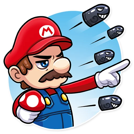 Telegram Sticker «It's-a Me, Mario!» 