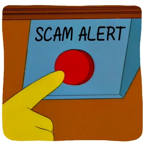 scam alert sticker 🤨
