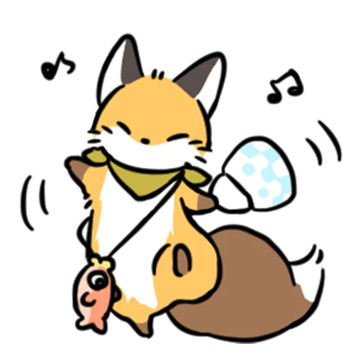 short-legged fox v.2 //  sticker 🚶