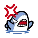small shark emoji 😠