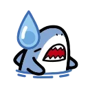 small shark emoji 😓