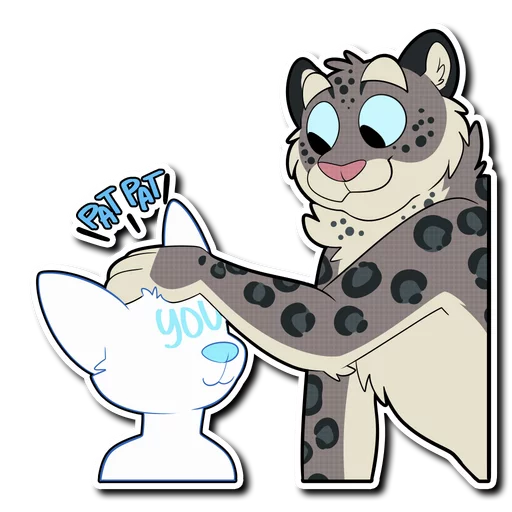 Telegram stiker «Snow Leopard» 