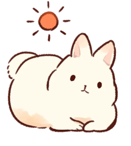 Стикер Telegram «Soft and cute rabbits» ☀️