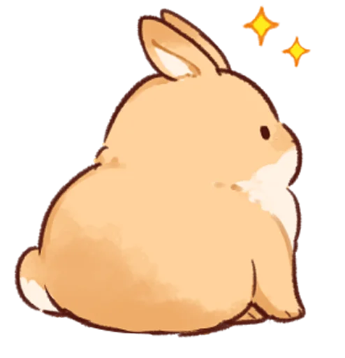 Стикер Telegram «Soft and cute rabbits» ?