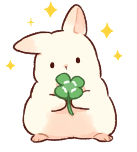 Soft and cute rabbits emoji ?