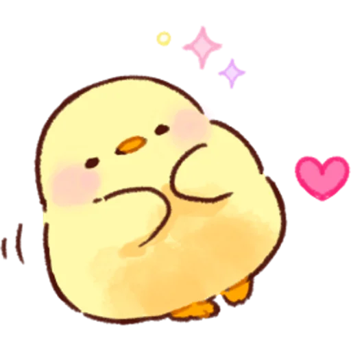 Эмодзи Soft and Cute Chicks Love 🥰