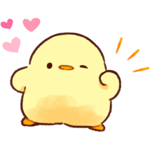 Эмодзи Soft and Cute Chicks Love 😉