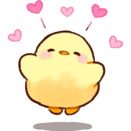 Эмодзи Soft and Cute Chicks Love 💞