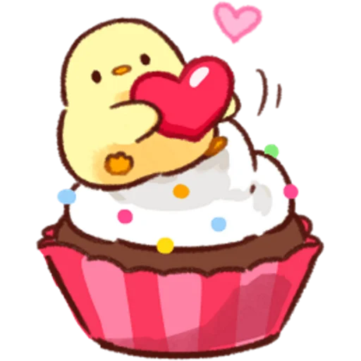 Soft and Cute Chicks Love emoji 🧁