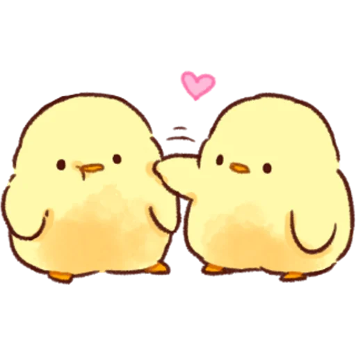 Эмодзи Soft and Cute Chicks Love 😙
