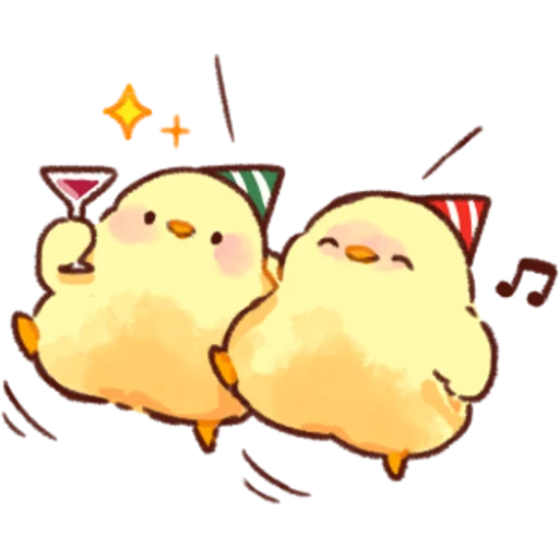Soft and Cute Chicks Winter emoji 🥳