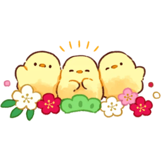 Soft and Cute Chicks Winter emoji 🌺