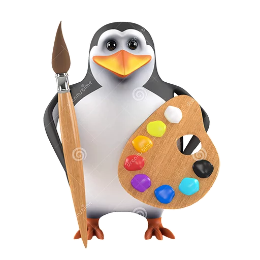 Dank 3d stock penguins stiker 🎨