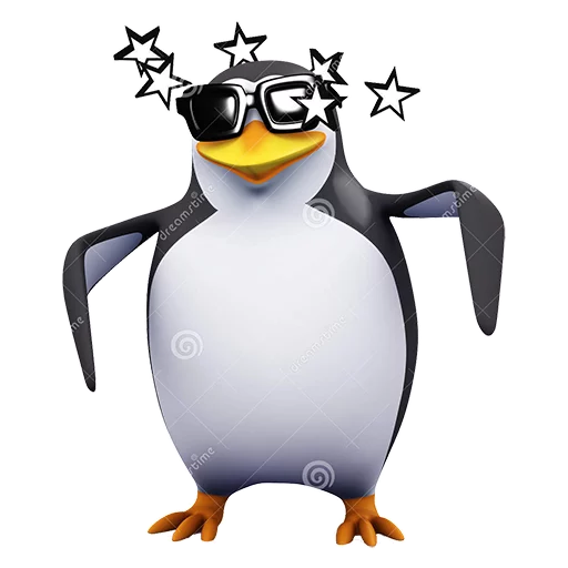 Dank 3d stock penguins naljepnica ⭐