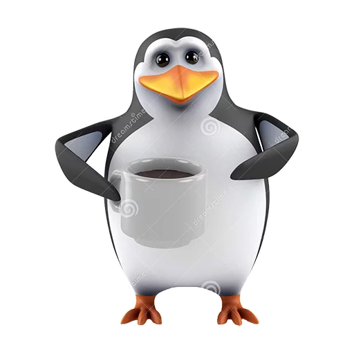 Dank 3d stock penguins sticker ☕