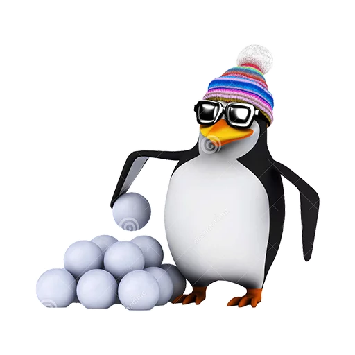 Dank 3d stock penguins stiker ☃