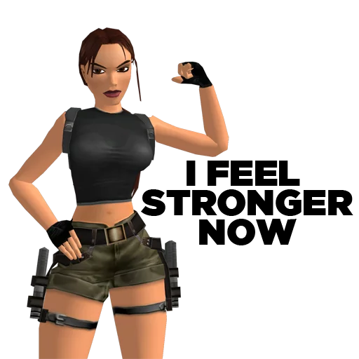 Telegramske naljepnice Tomb Raider Memes