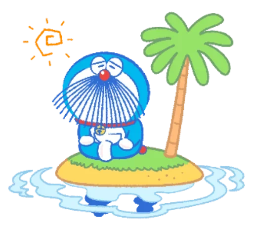 Doraemon sticker 🏝