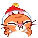 Telegram emojis Tiger Christmas