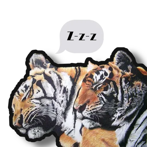 Sticker de Telegram «Tiger ❤» 😴