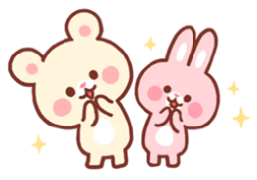 bear & bunny sticker ?