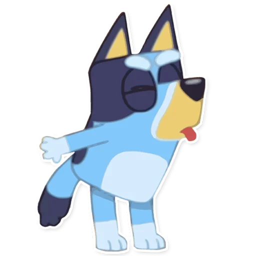 Unofficial Bluey emoji 😝